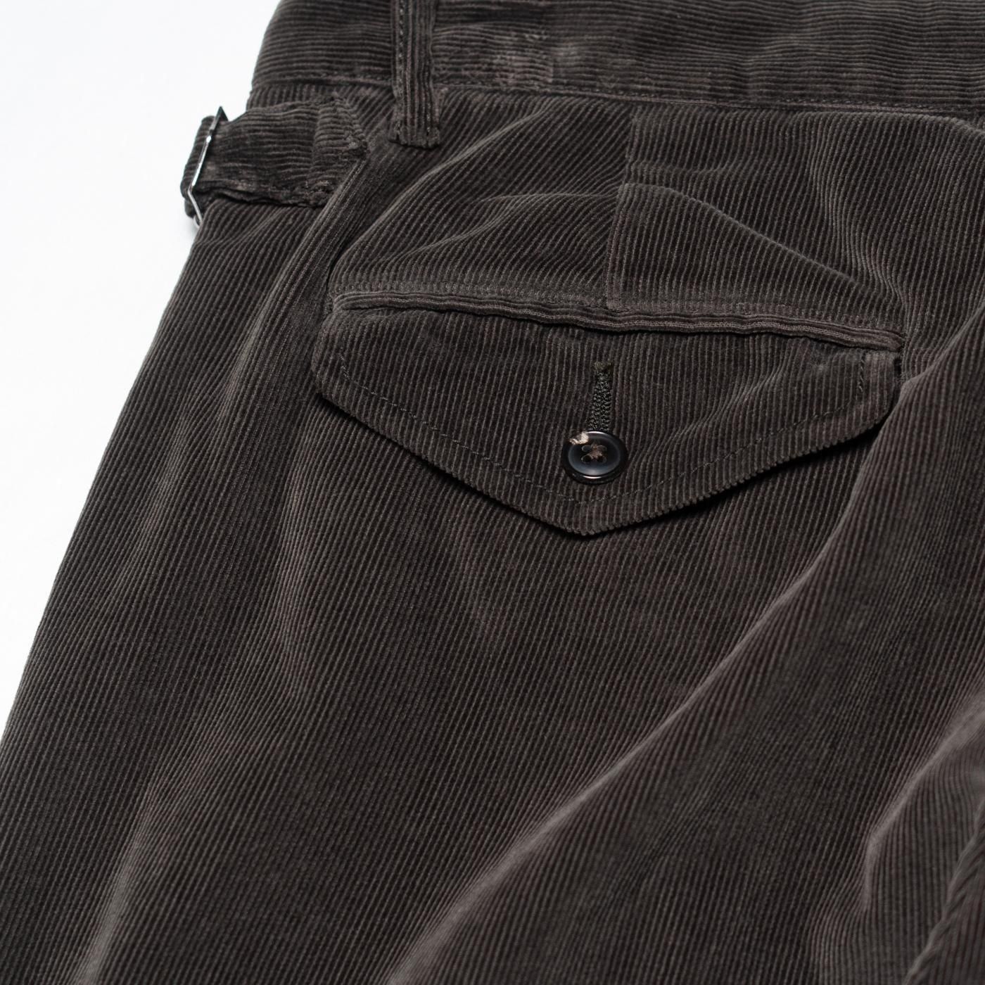 Unlikely * U25F-23-0002 Unlikely Corduroy 2P Trousers * Charcoal Gray
