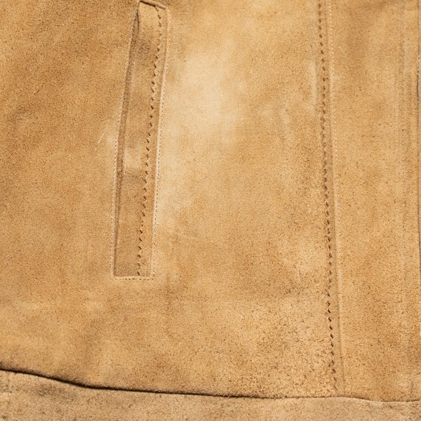 UNUSED * US2516 Leather Jacket * Beige