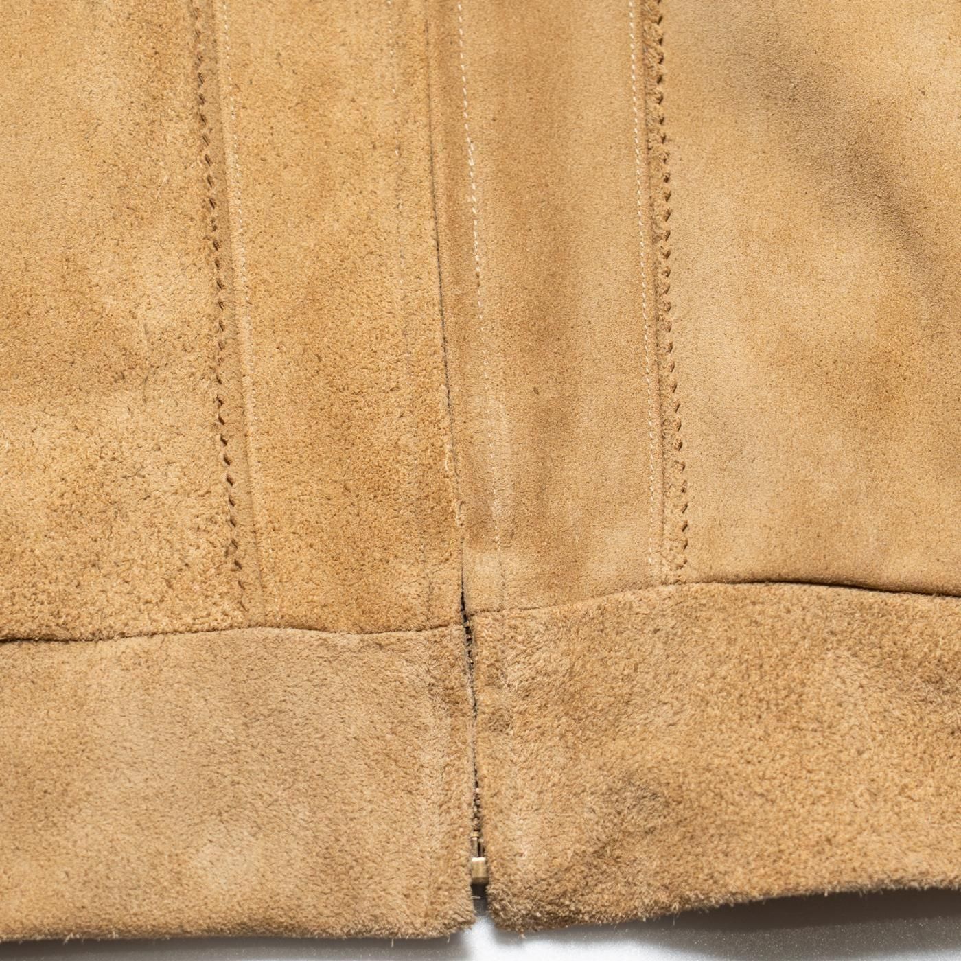 UNUSED * US2516 Leather Jacket * Beige