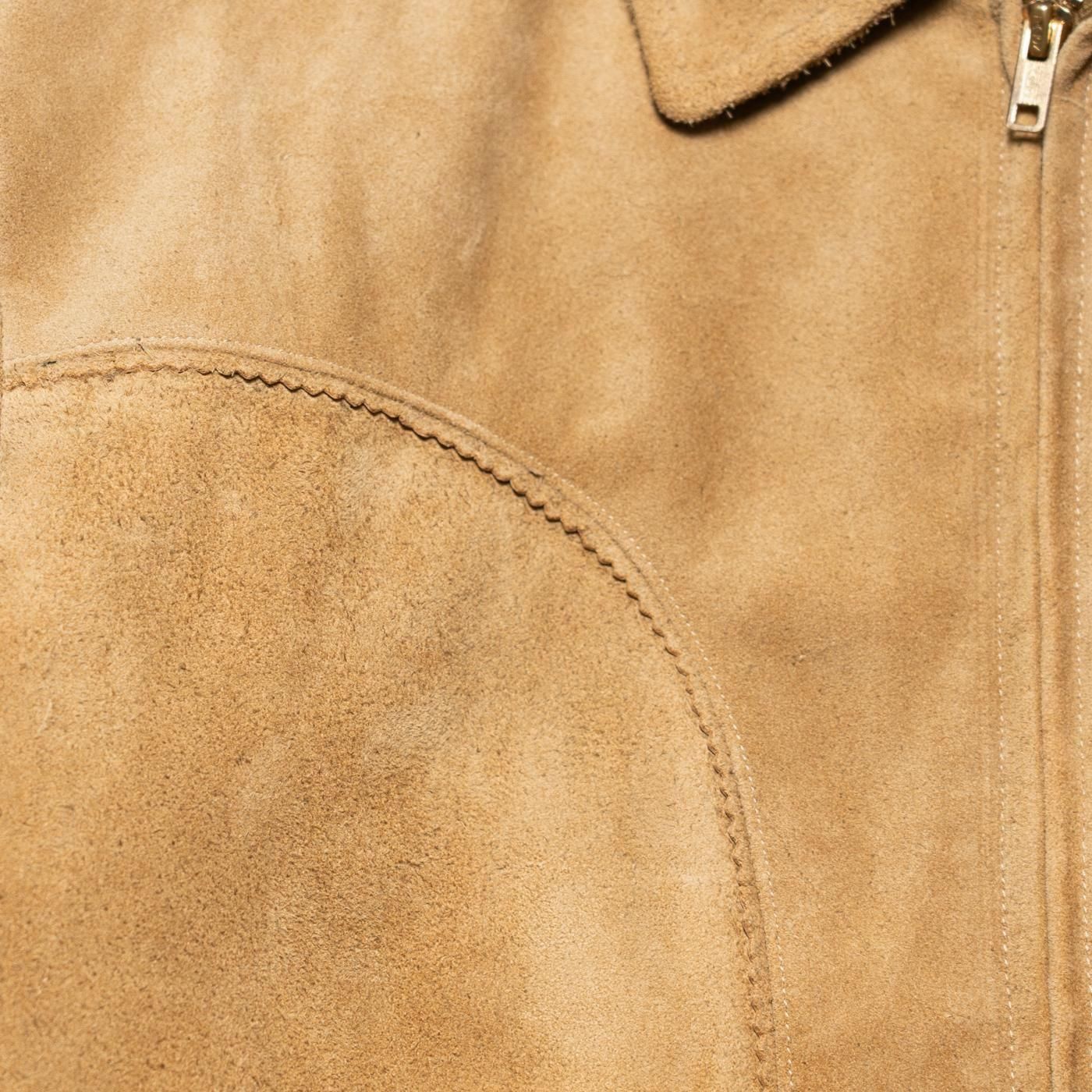 UNUSED * US2516 Leather Jacket * Beige