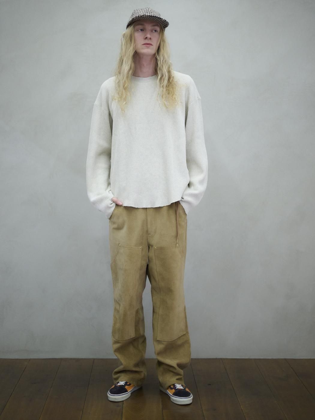 UNUSED * UW1174 Leather Pants * Beige