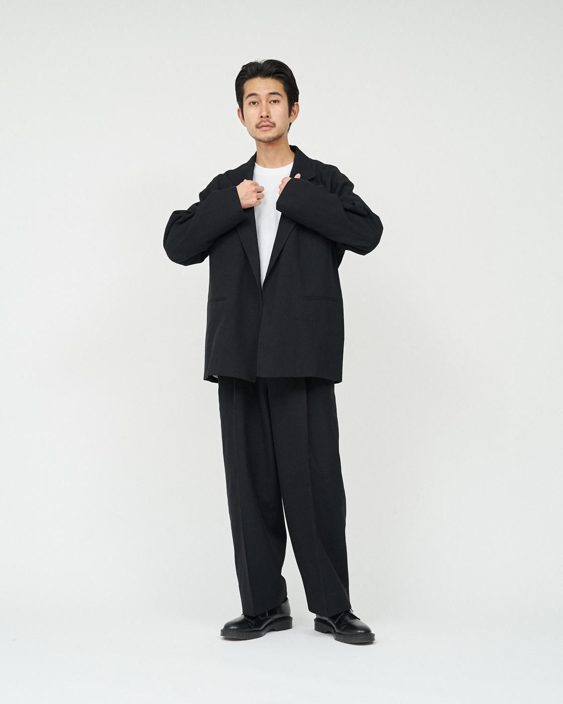 blurhms for FreshService * BHS25FFS001 WOOL GABARDINE CARDIGAN JACKET FS * BlackNavy