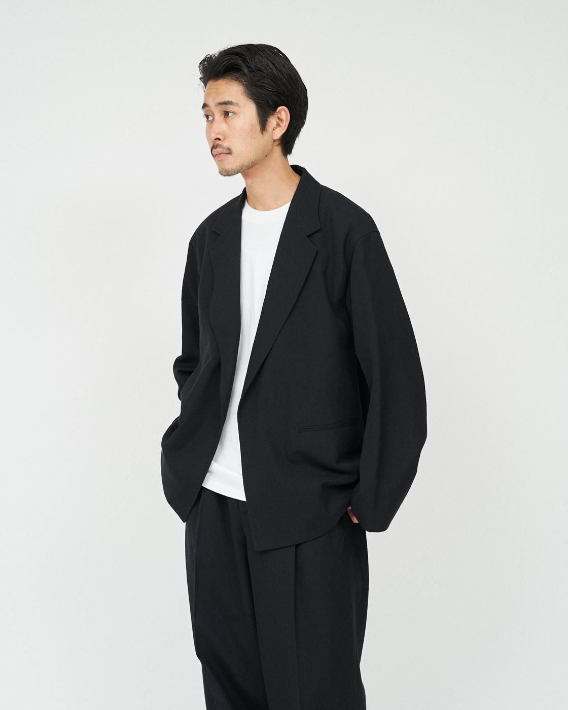 blurhms for FreshService * BHS25FFS001 WOOL GABARDINE CARDIGAN JACKET FS * BlackNavy
