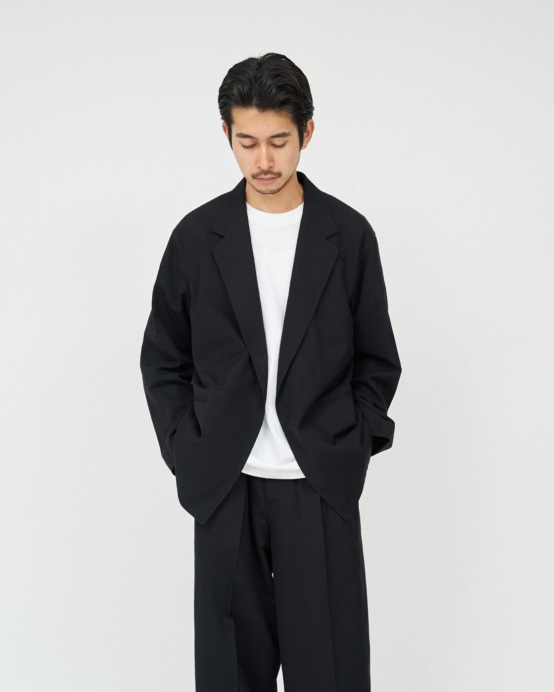 blurhms for FreshService * BHS25FFS001 WOOL GABARDINE CARDIGAN JACKET FS * BlackNavy