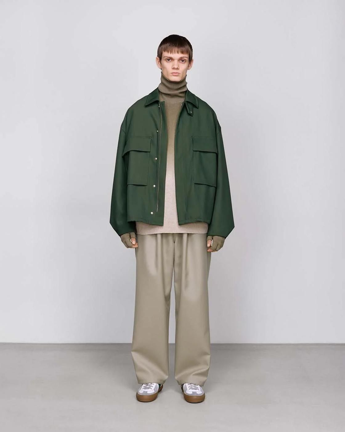 Graphpaper * GM253-30315 Techno Wool Nylon Field Jacket * Black