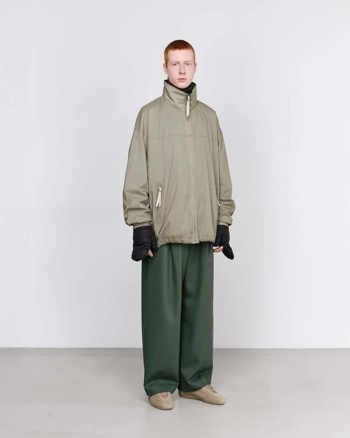 Graphpaper * GM253-40316 Techno Wool Nylon Wide Tapered Trousers(2Ÿ)