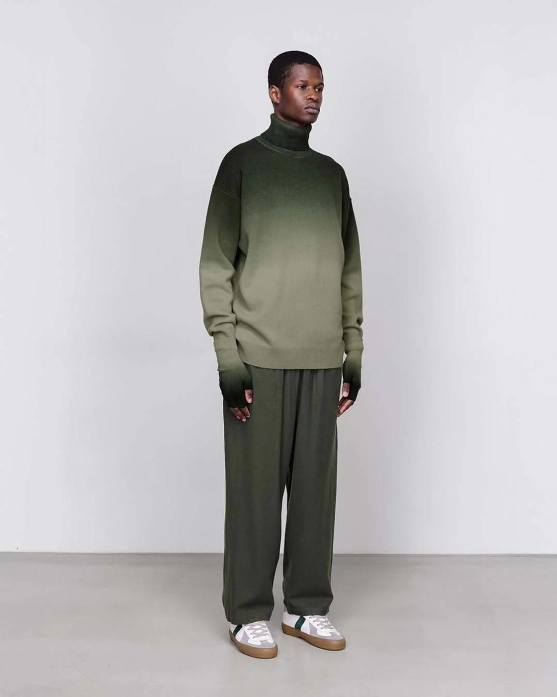 Graphpaper * GU253-80491 Gradient Dyed Wool High Neck Knit(3Ÿ)