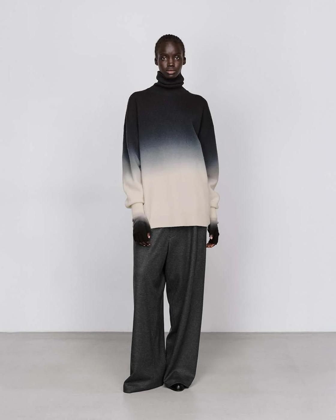 Graphpaper * GU253-80491 Gradient Dyed Wool High Neck Knit(3Ÿ)