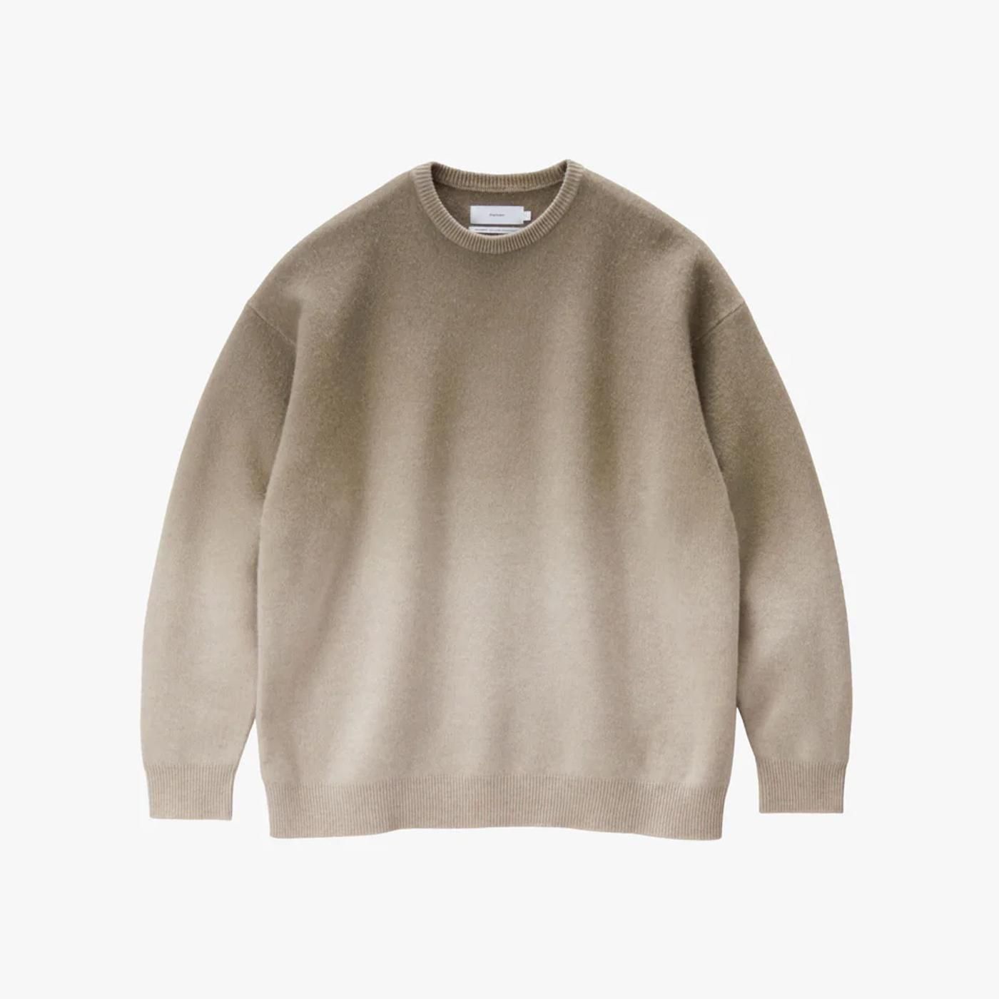 NULLUS Gradient Stripes グレー サイズ3 Graphpaper * GU253-80492 Gradient Dyed Wool Crew Neck Knit(3