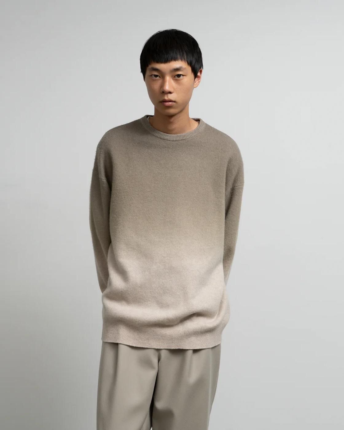 Graphpaper * GU253-80492 Gradient Dyed Wool Crew Neck Knit(3Ÿ)