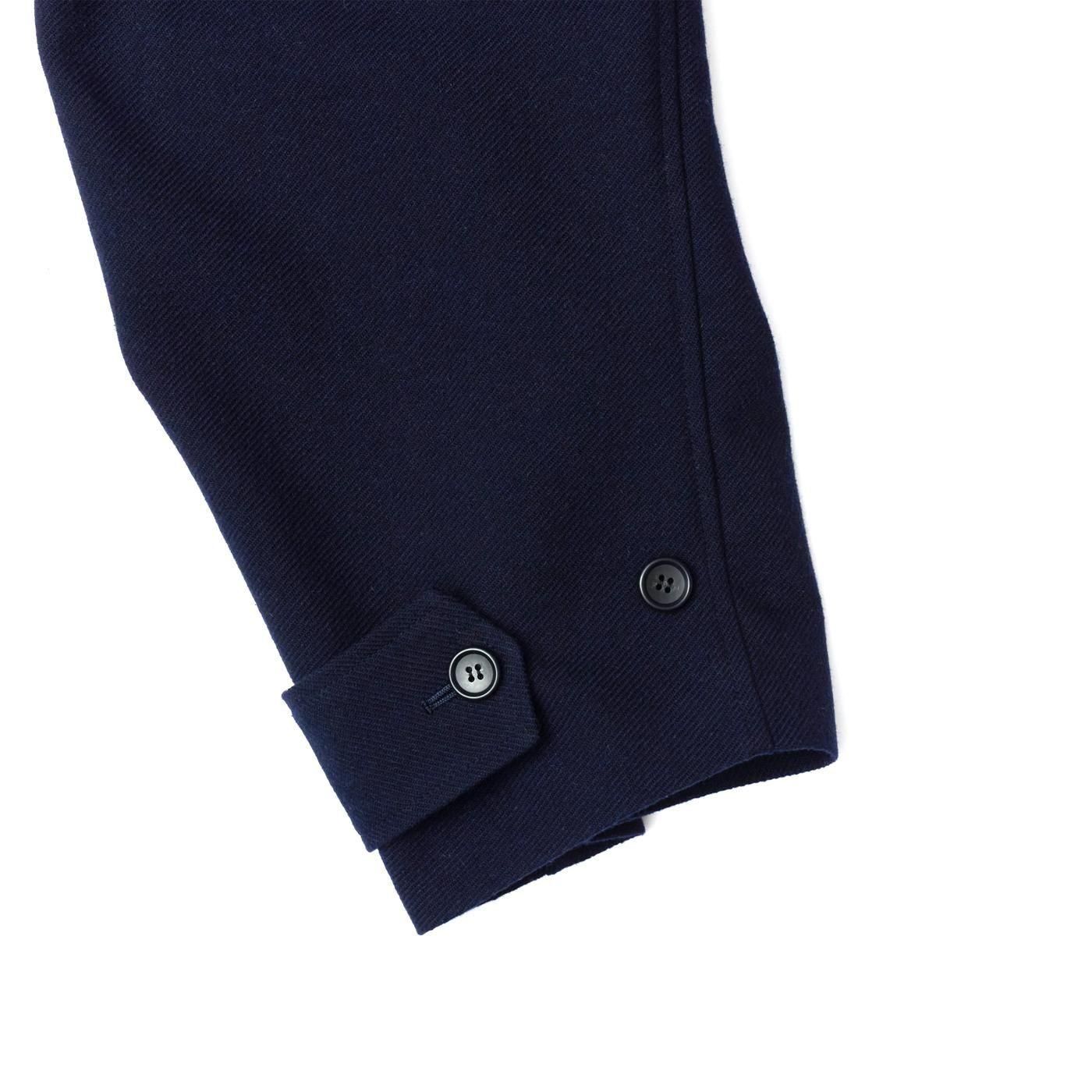 UNTRACE * _187 Soutien Collar Melton Coat * Dark Navy