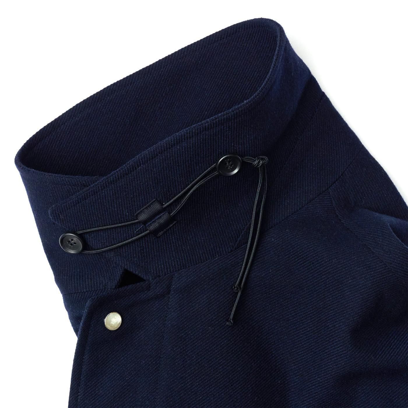 UNTRACE * _187 Soutien Collar Melton Coat * Dark Navy