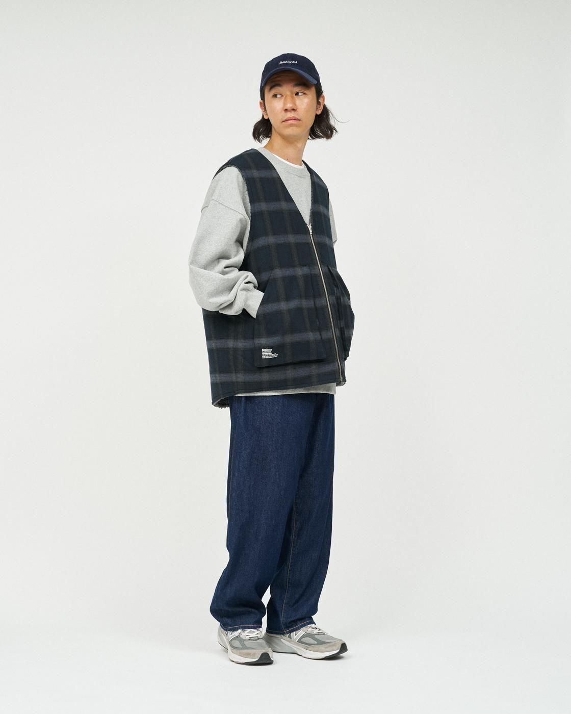 FreshService * FSC253-30128 FLANNEL CHECK REVERSIBLE VEST(4Ÿ)