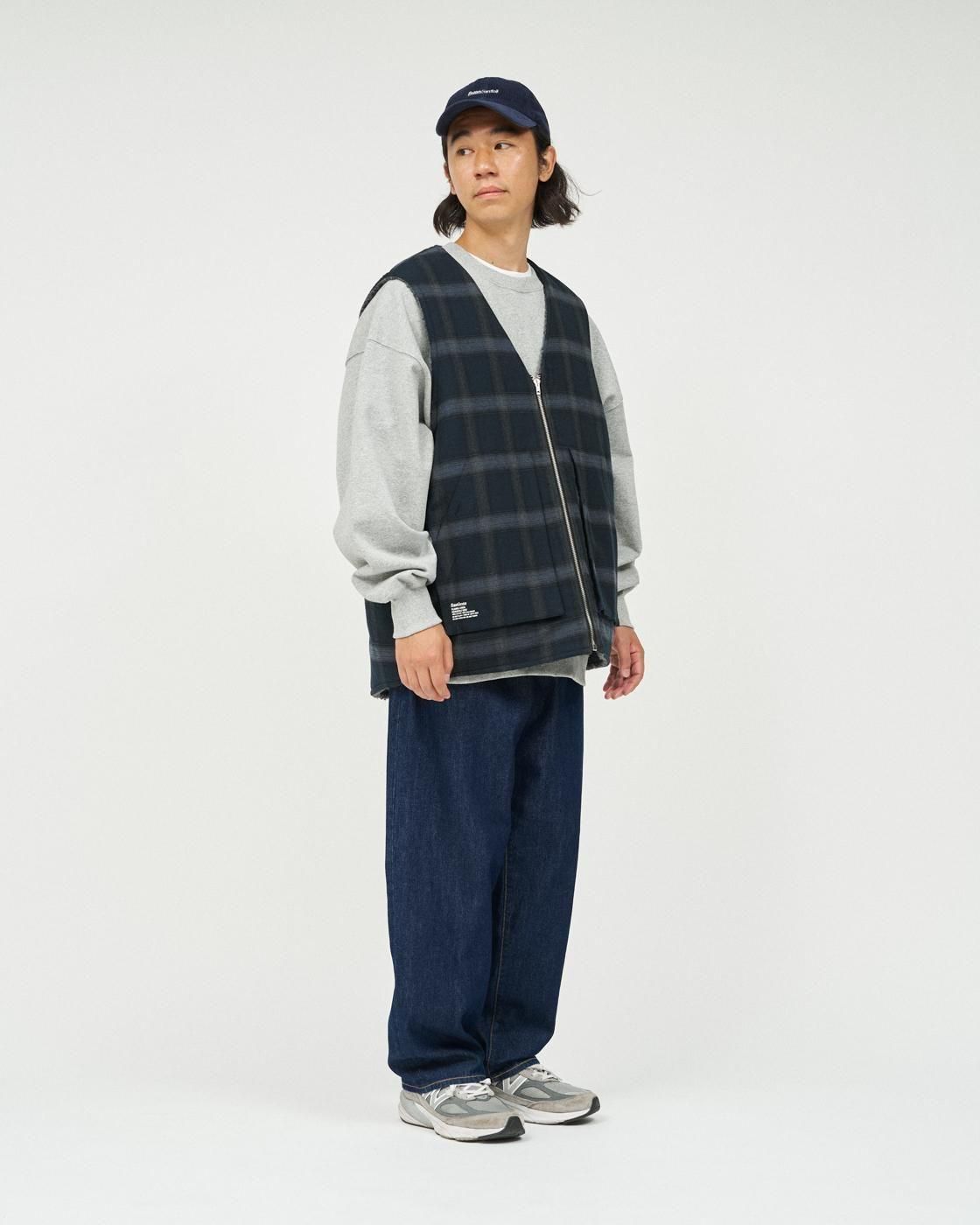 FreshService * FSC253-30128 FLANNEL CHECK REVERSIBLE VEST(4Ÿ)