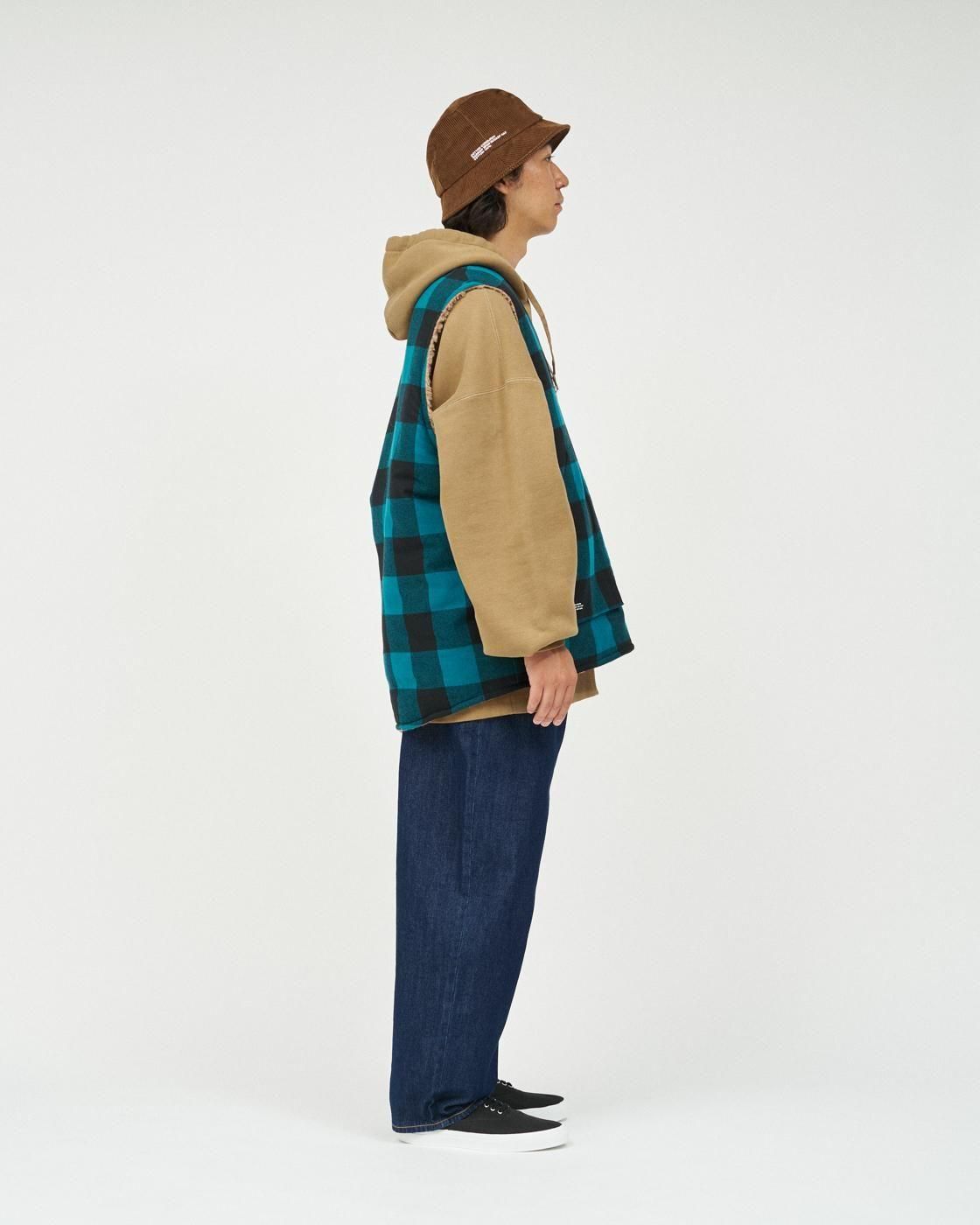 FreshService * FSC253-30128 FLANNEL CHECK REVERSIBLE VEST(4Ÿ)