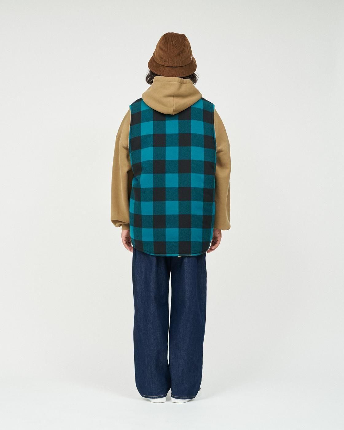 FreshService * FSC253-30128 FLANNEL CHECK REVERSIBLE VEST(4Ÿ)