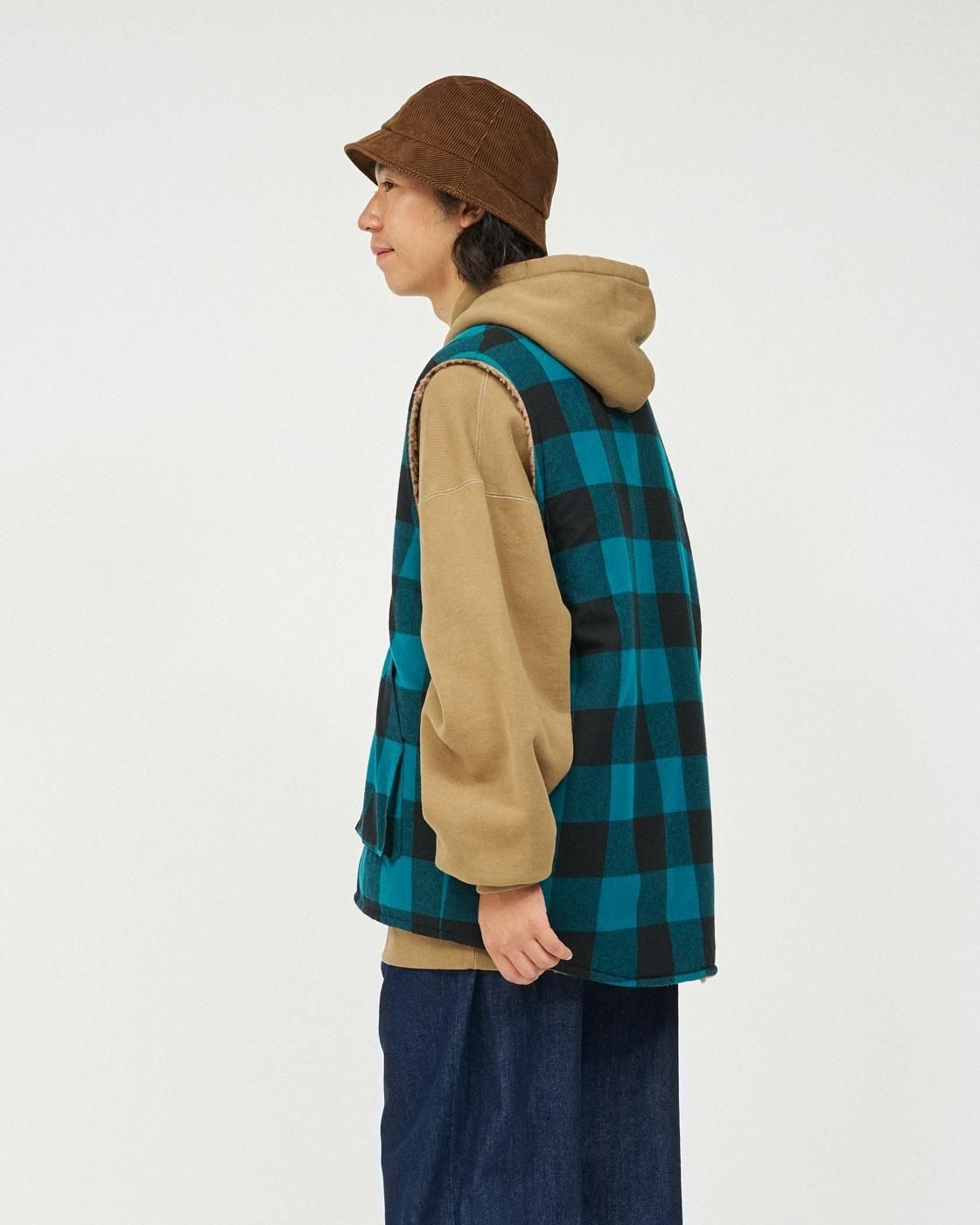 FreshService * FSC253-30128 FLANNEL CHECK REVERSIBLE VEST(4Ÿ)