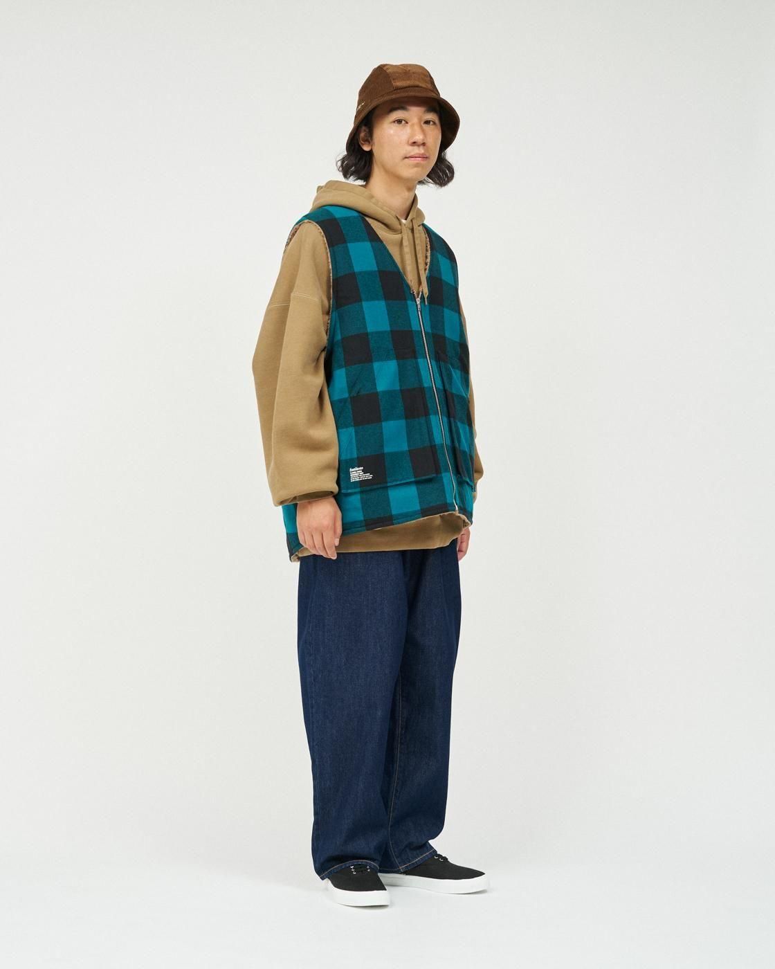 FreshService * FSC253-30128 FLANNEL CHECK REVERSIBLE VEST(4Ÿ)