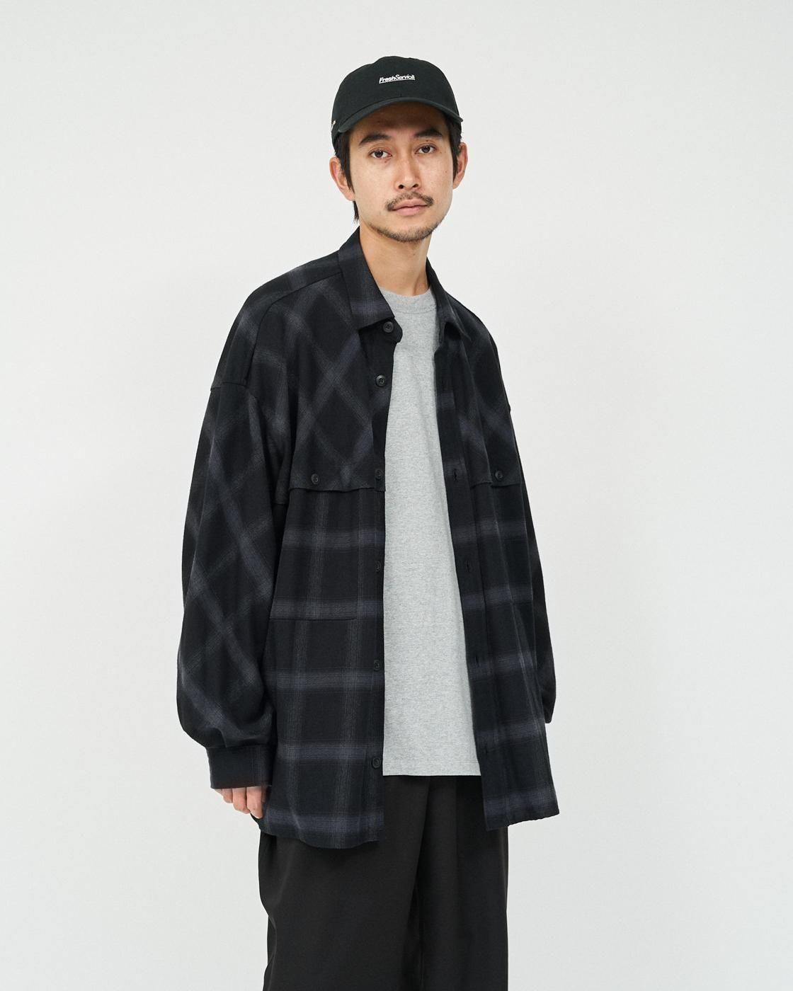 FreshService * FSC253-50129 FLANNEL CHECK OVER YOKE SHIRT(4Ÿ)