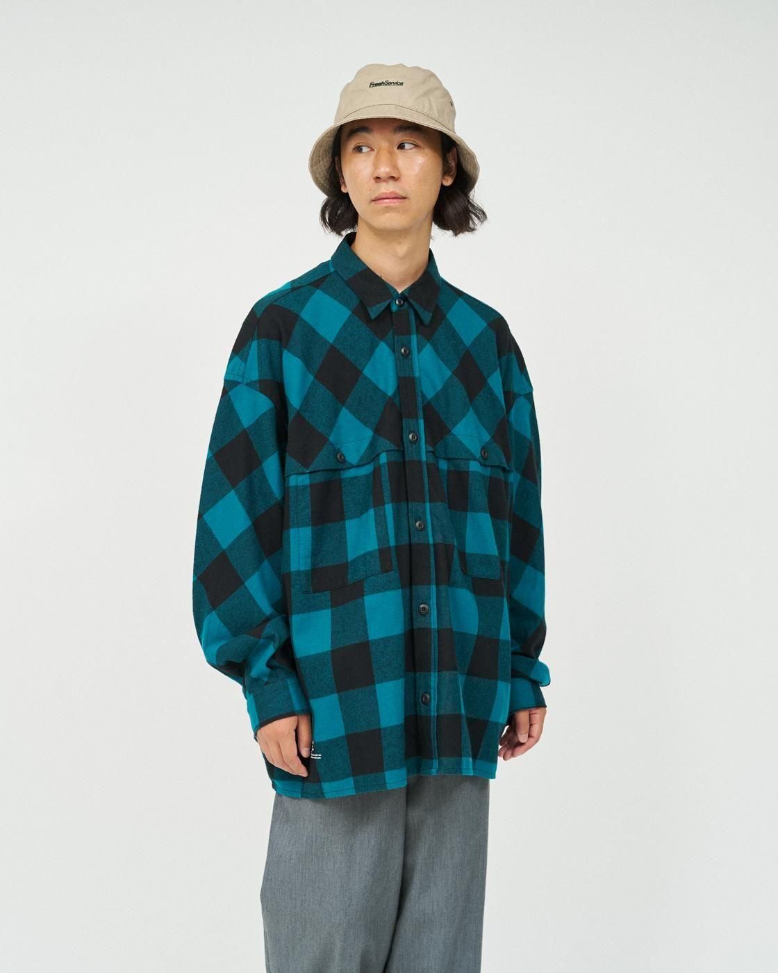 FreshService * FSC253-50129 FLANNEL CHECK OVER YOKE SHIRT(4Ÿ)