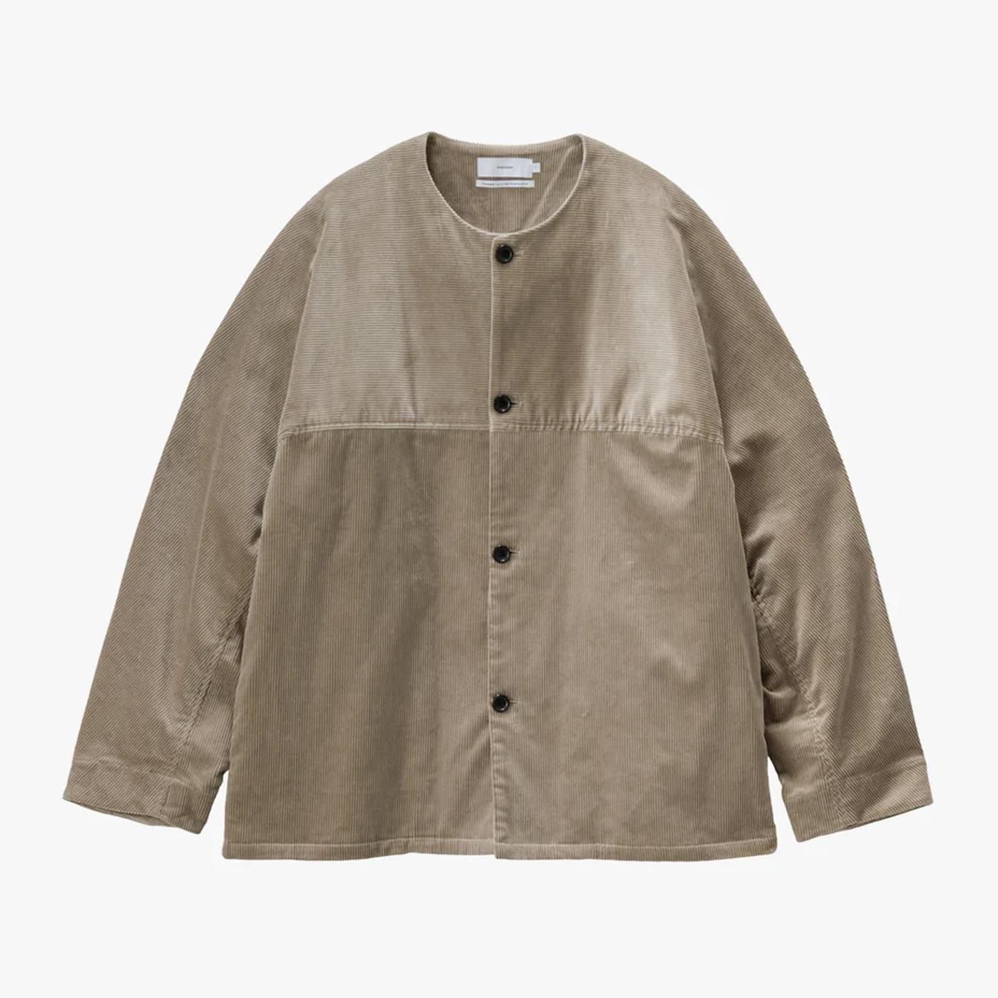 【サイズ 1】Suvin Corduroy Collarless Jacket Graphpaper * GU253-30365 Suvin Corduroy Collarless Jacket(2色展開