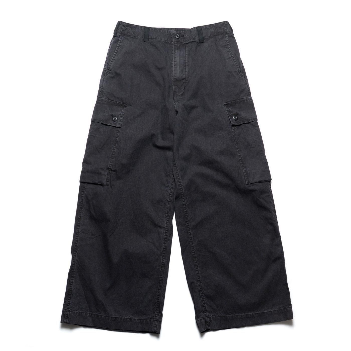 COMME des GARCONS HOMME * HP-P020 Cotton Sulfur Big Pocket Cargo Pants * Black