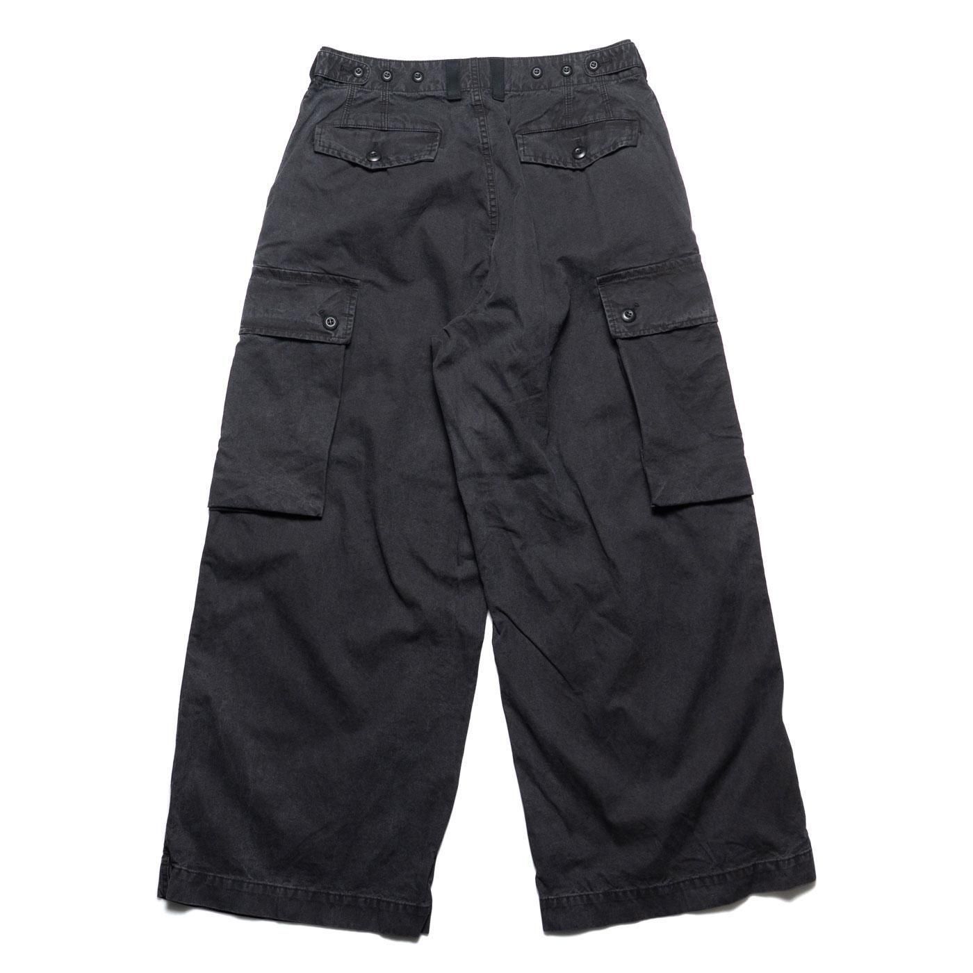 COMME des GARCONS HOMME * HP-P020 Cotton Sulfur Big Pocket Cargo Pants * Black