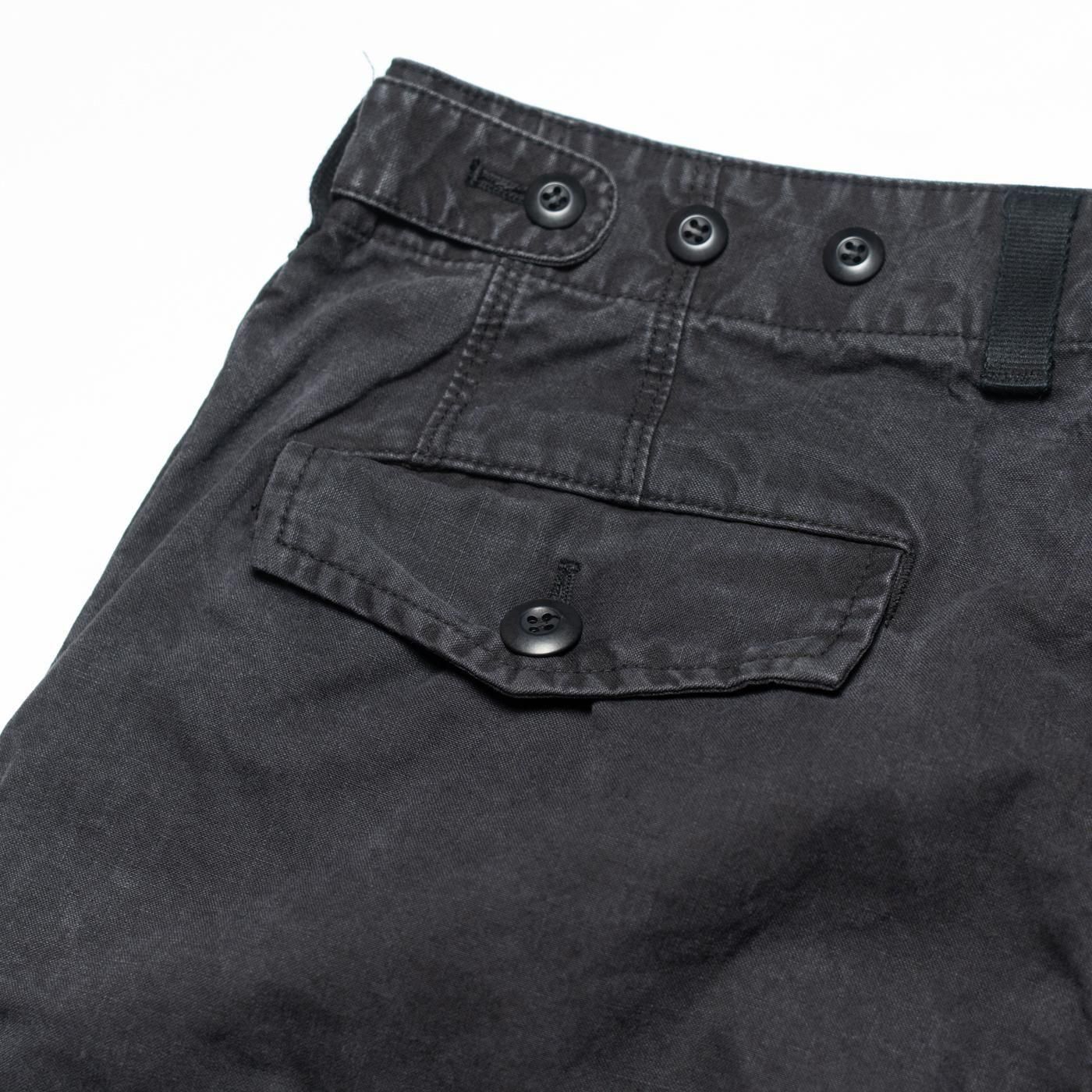 COMME des GARCONS HOMME * HP-P020 Cotton Sulfur Big Pocket Cargo Pants * Black
