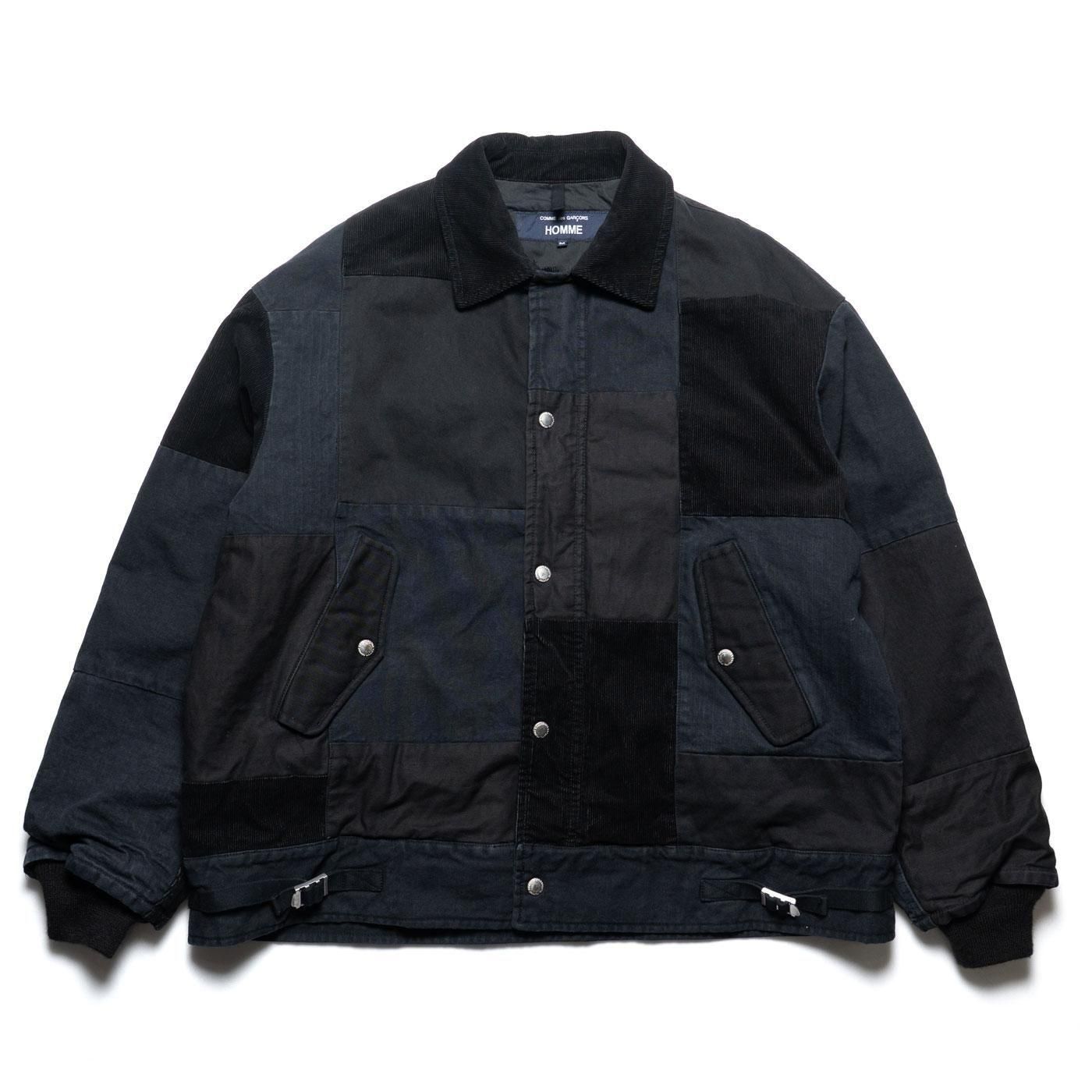 COMME des GARCONS HOMME * HP-J021 Patchwork Flight Jacket * BlackMix