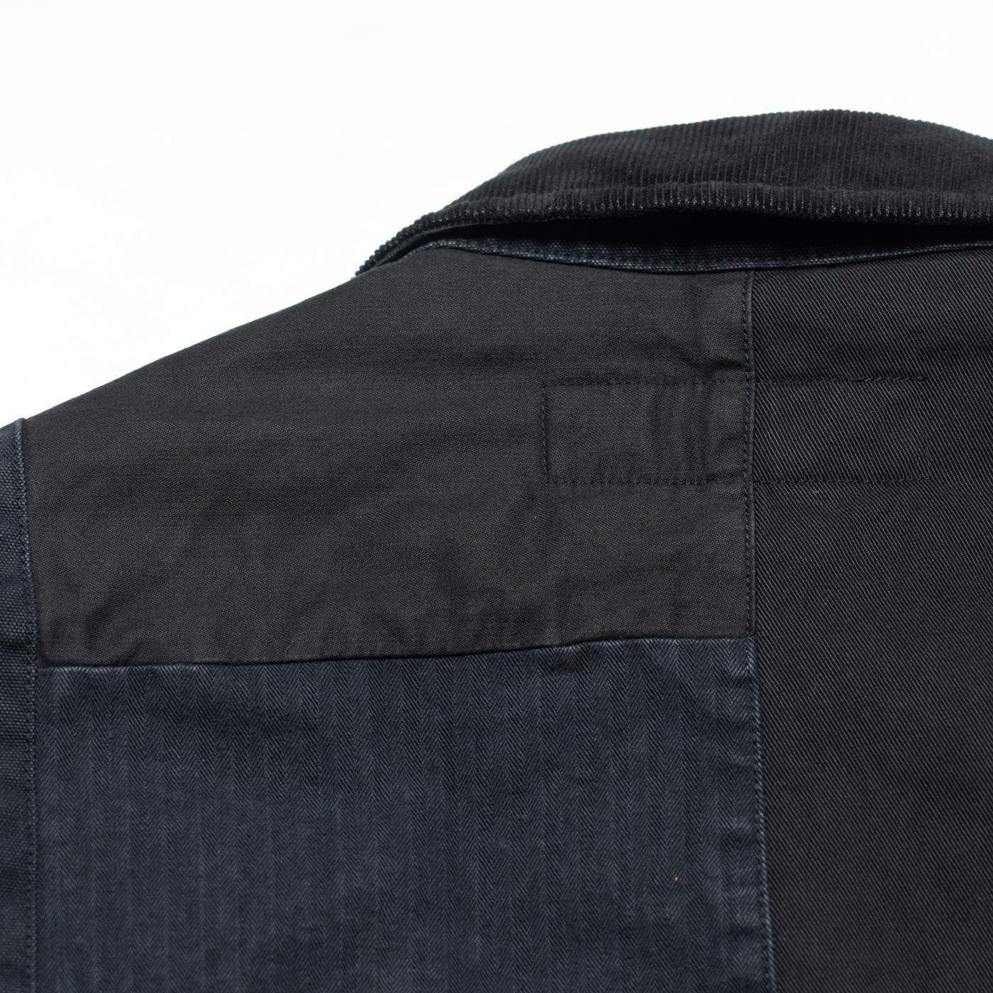 COMME des GARCONS HOMME * HP-J021 Patchwork Flight Jacket * BlackMix