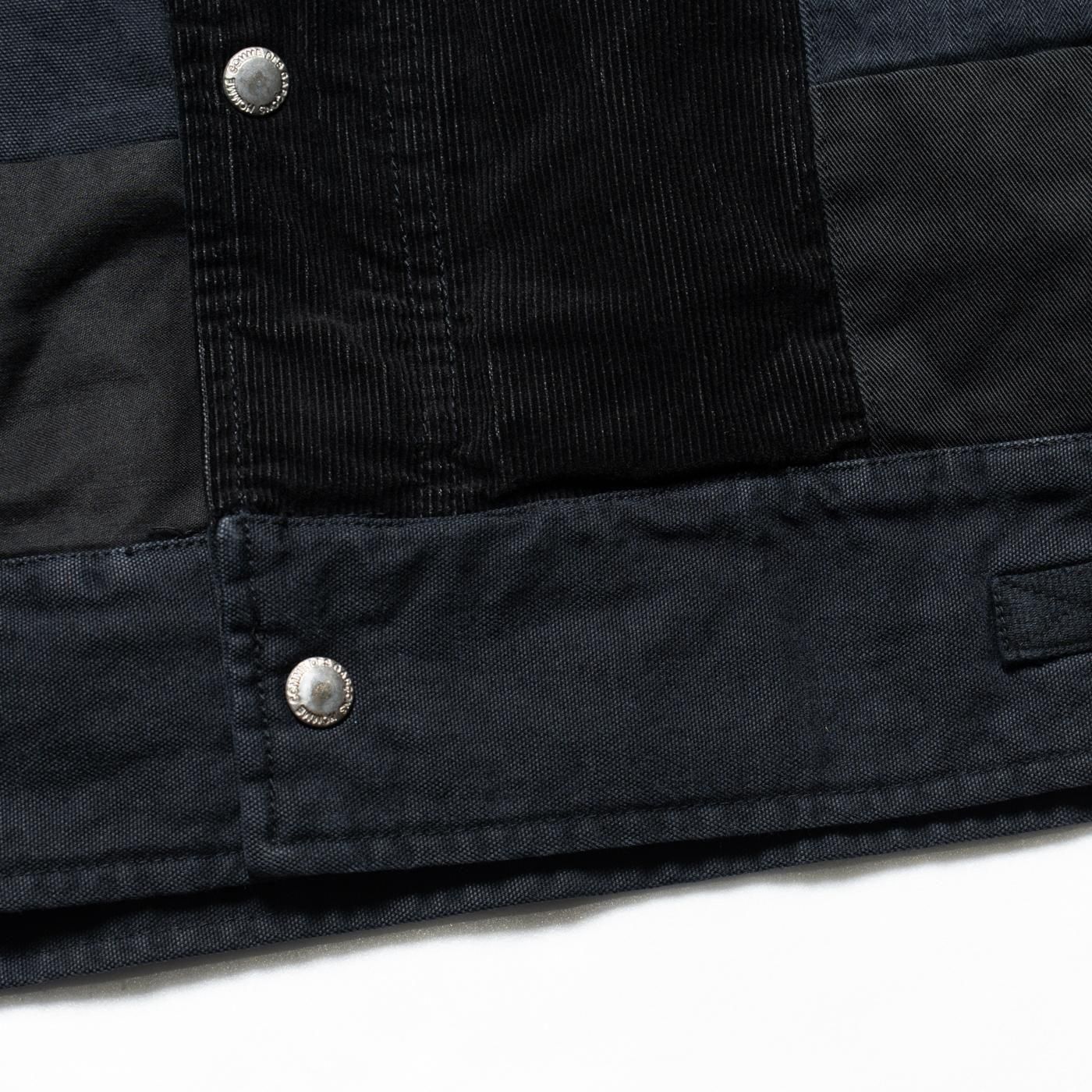 COMME des GARCONS HOMME * HP-J021 Patchwork Flight Jacket * BlackMix