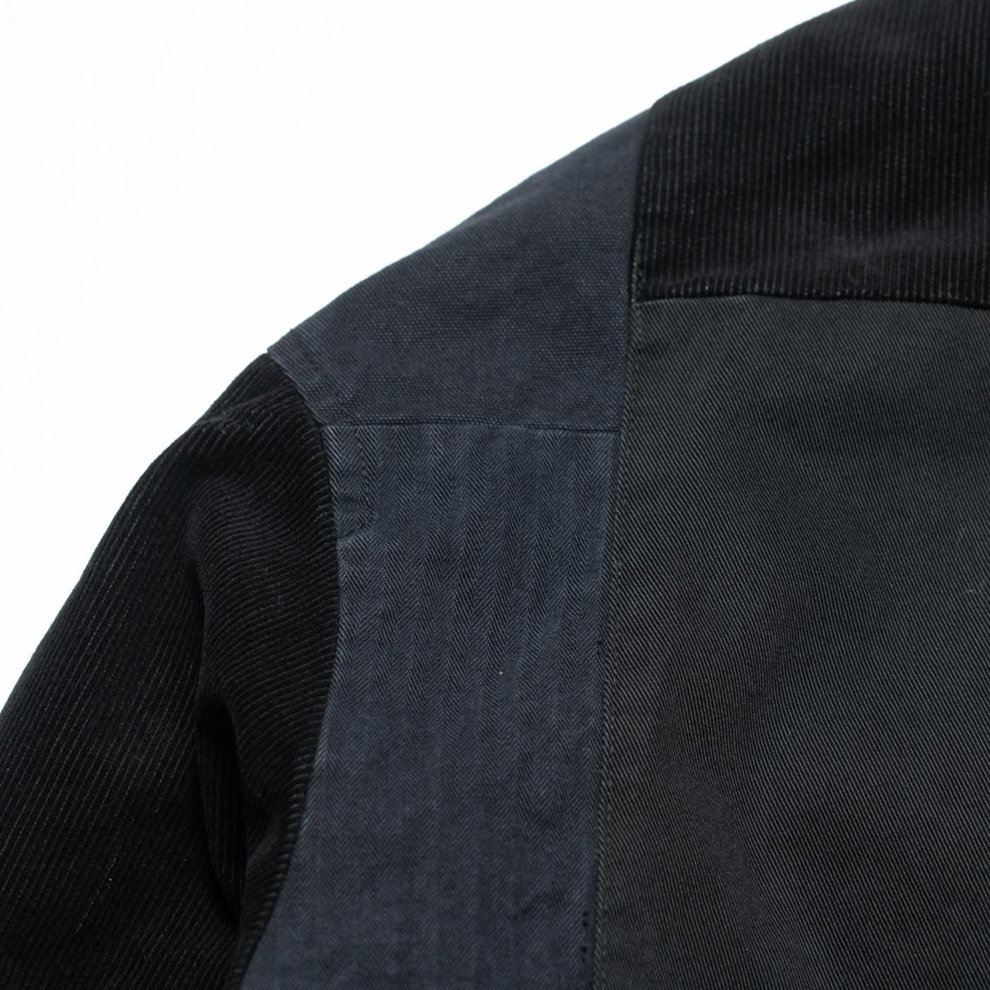 COMME des GARCONS HOMME * HP-J021 Patchwork Flight Jacket * BlackMix