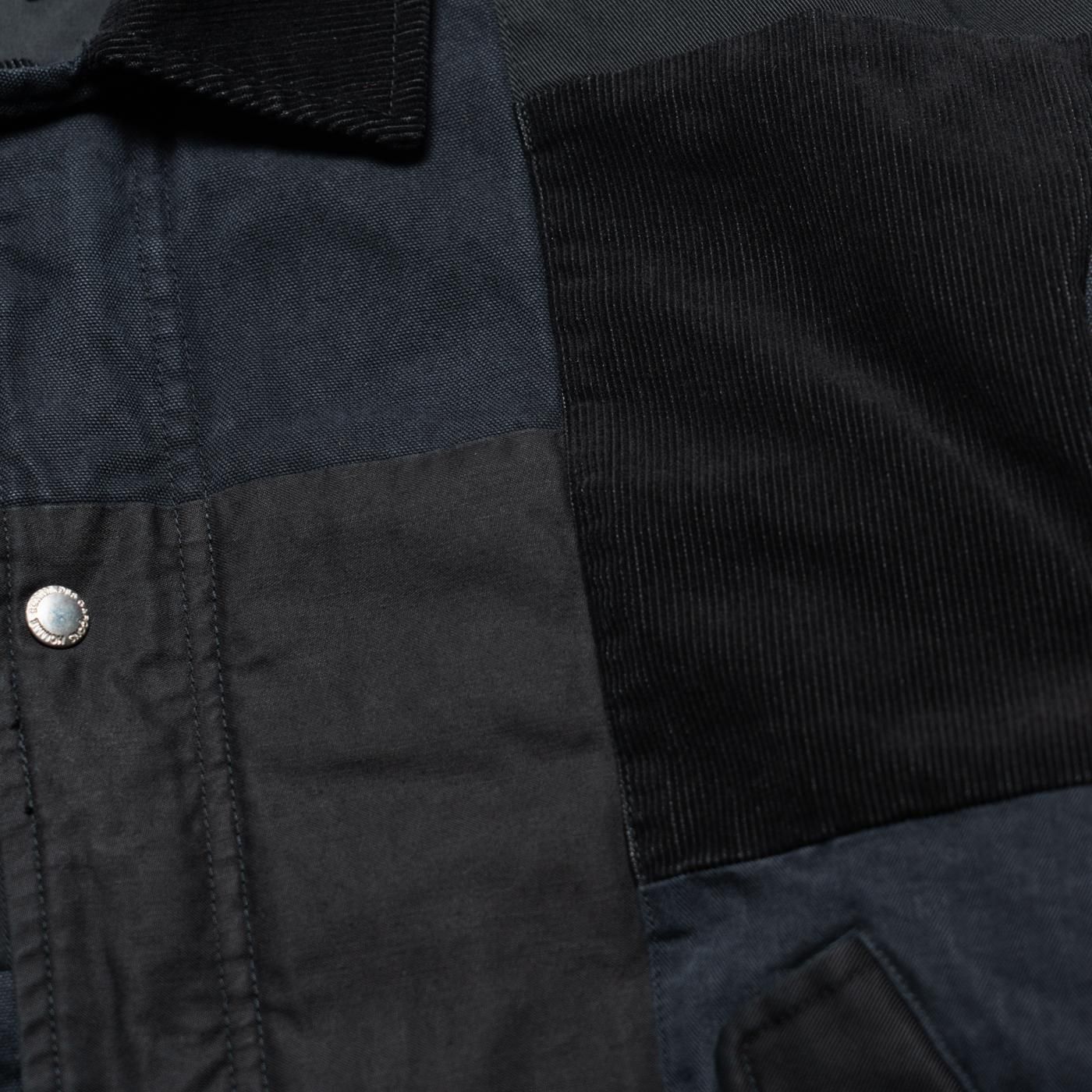 COMME des GARCONS HOMME * HP-J021 Patchwork Flight Jacket * BlackMix