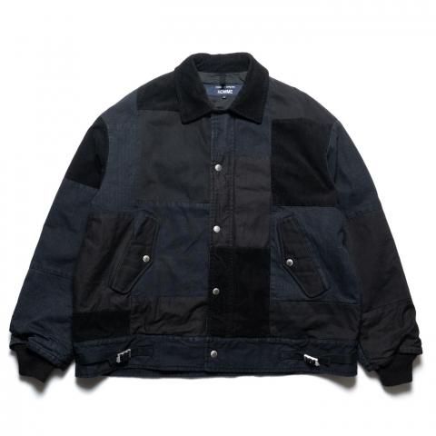 COMME des GARCONS HOMME * HP-J021 Patchwork Flight Jacket * BlackMix