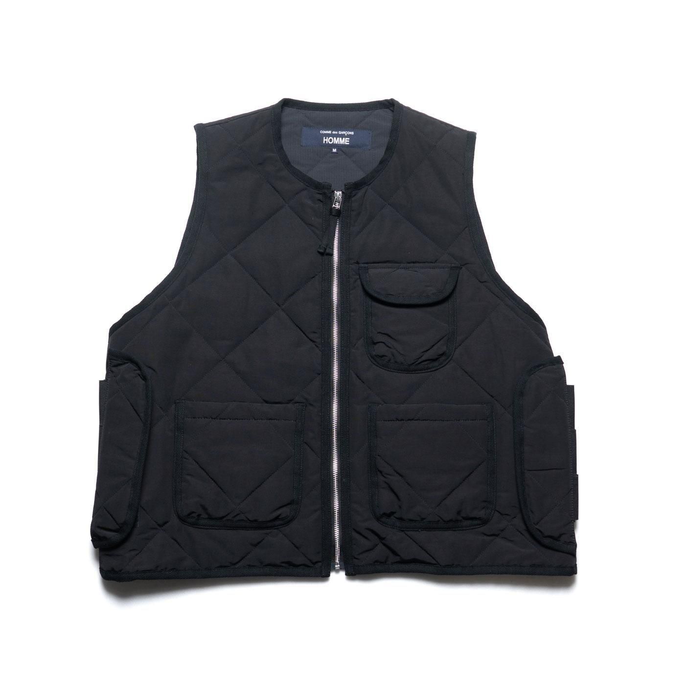 COMME des GARCONS HOMME * HP-V002 Cotton Nylon Quilting Military Vest * Black