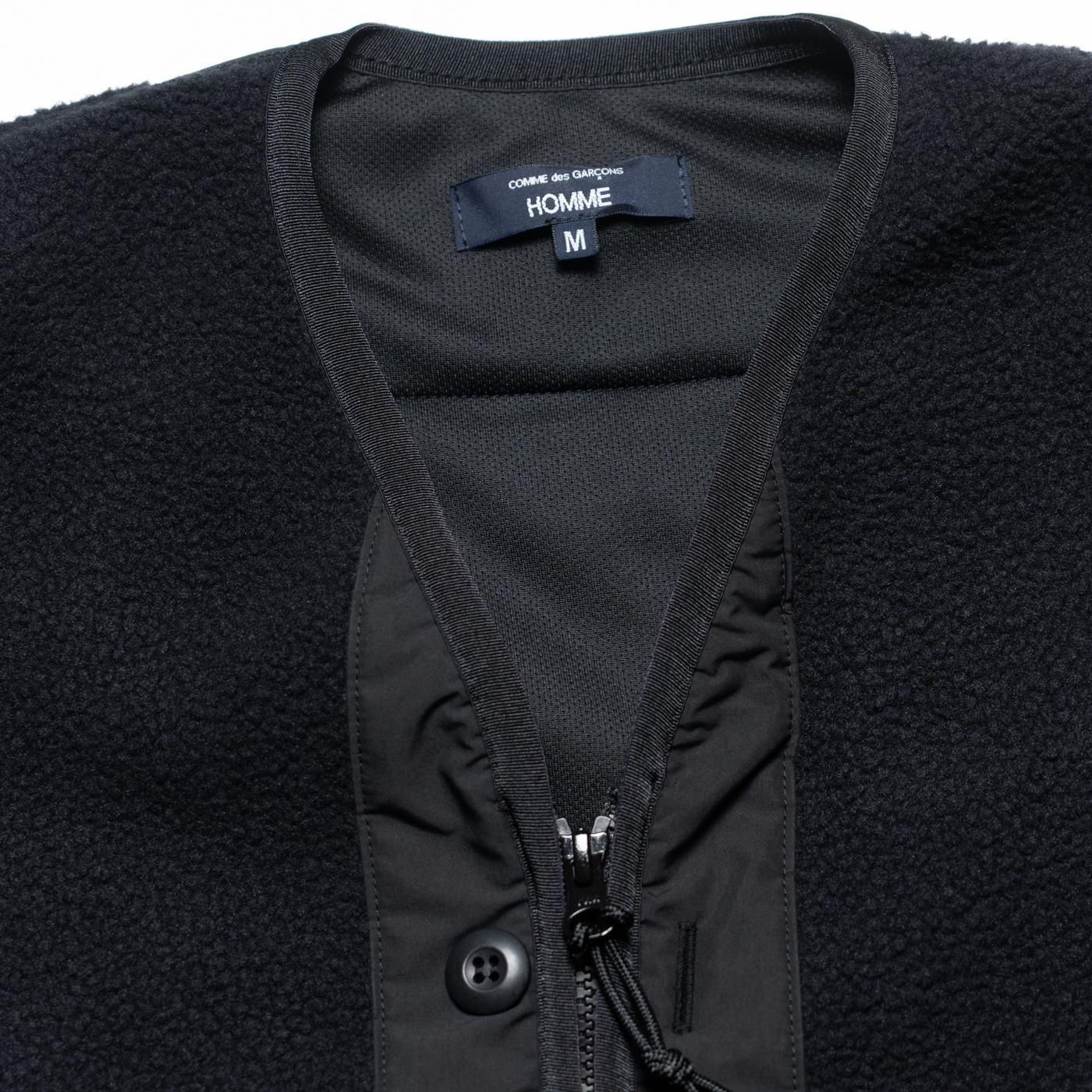 COMME des GARCONS HOMME * HP-T020 Polyester Boa Liner Cardigan * Black