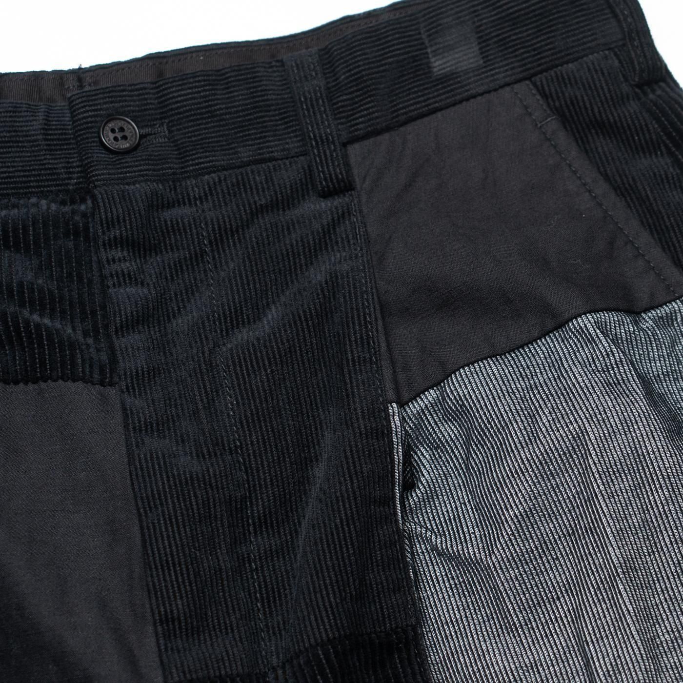 COMME des GARCONS HOMME * HP-P027 Corduroy Patch Work Pants * Black