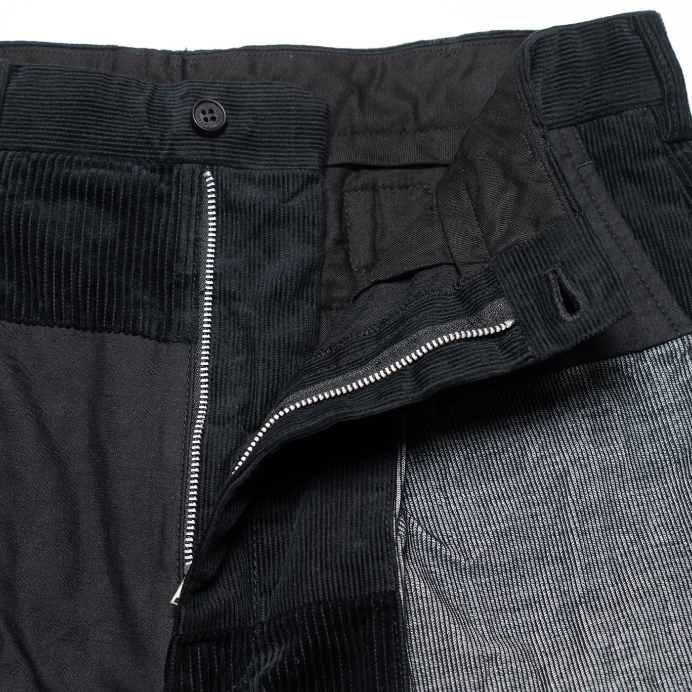 COMME des GARCONS HOMME * HP-P027 Corduroy Patch Work Pants * Black