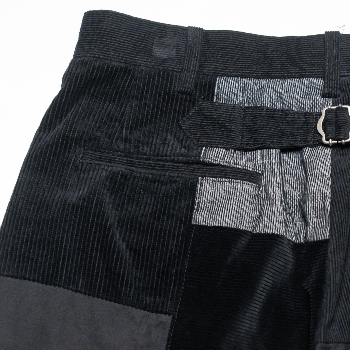 COMME des GARCONS HOMME * HP-P027 Corduroy Patch Work Pants * Black