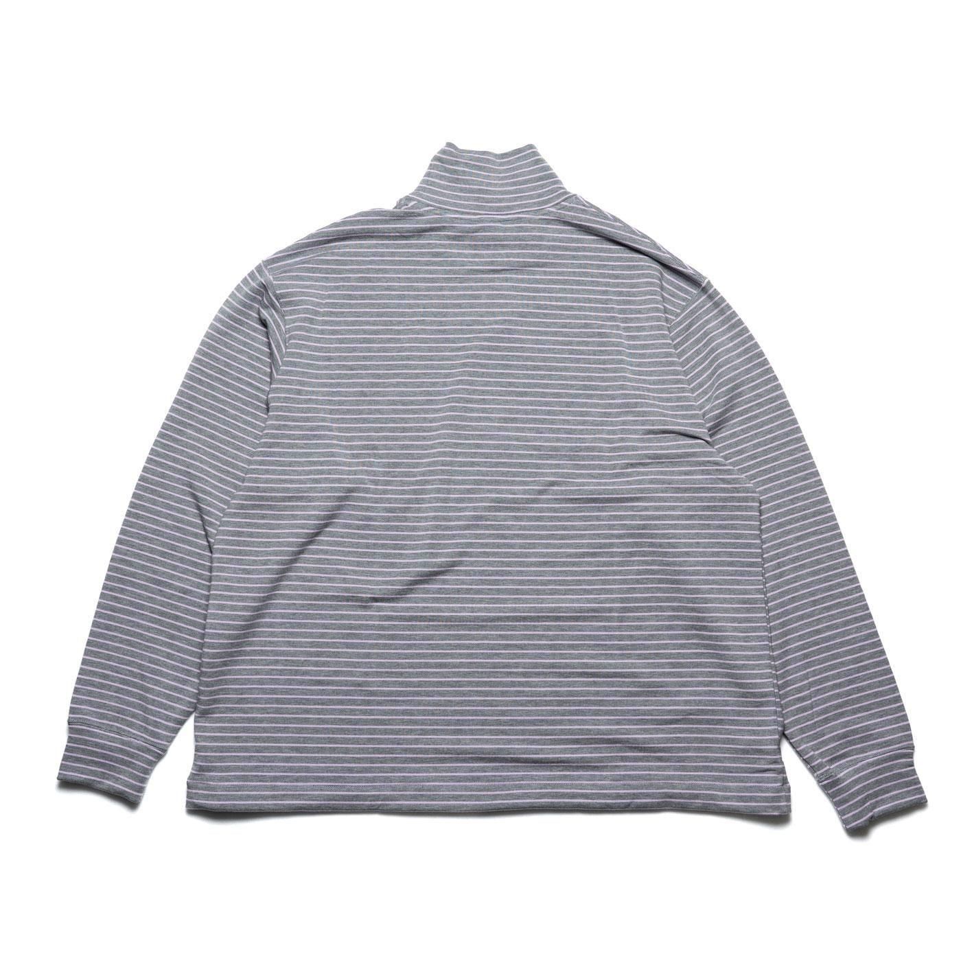 mocT * M39-330 LYOCELL STRETCH FLEECE BORDER MOCK-NECK PO(2Ÿ)