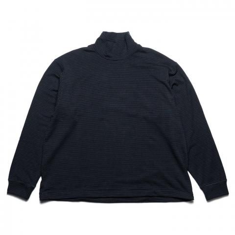 mocT * M39-330 LYOCELL STRETCH FLEECE BORDER MOCK-NECK PO(2Ÿ)