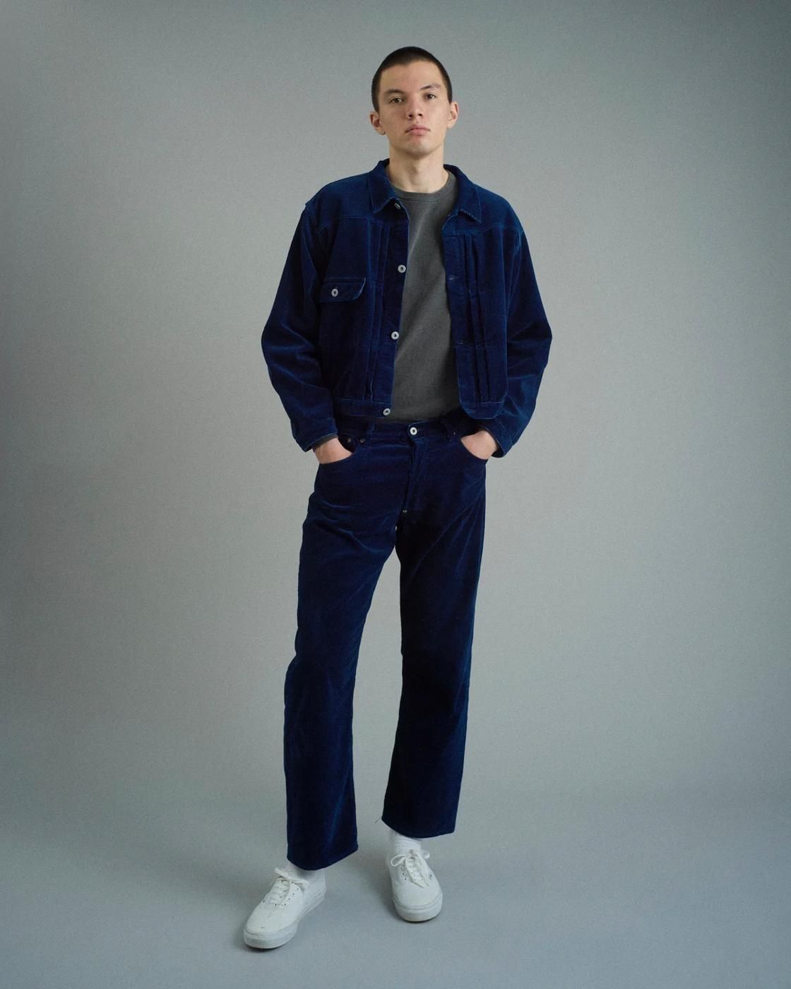 FOUNDOUR * 015FD252020 CORDUROY PANTS * Indigo