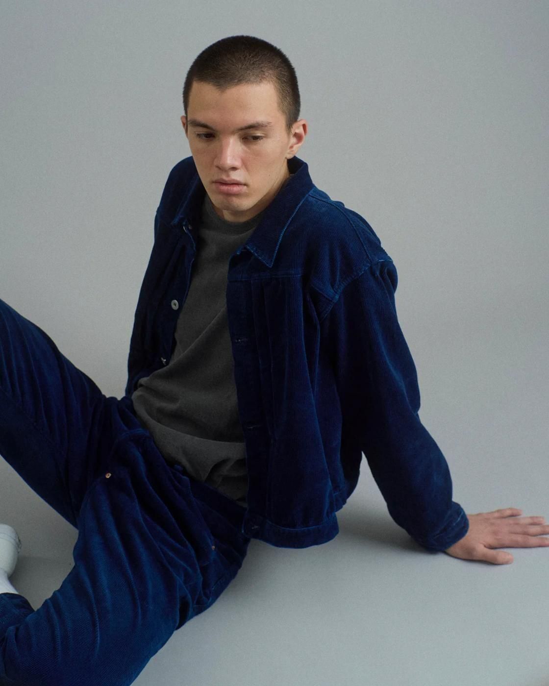 FOUNDOUR * 015FD252020 CORDUROY PANTS * Indigo