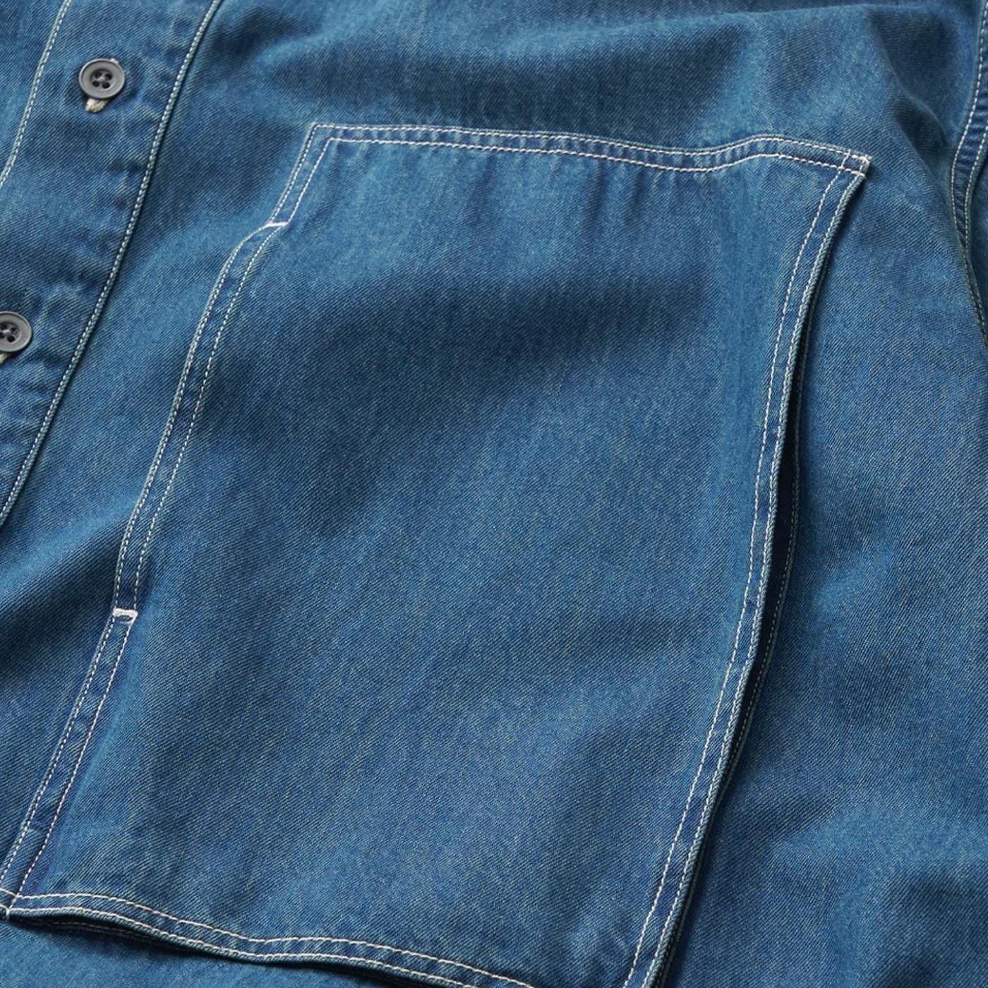 FreshService * FSC253-50120FB DENIM PULLOVER SHIRT * Fade Indigo