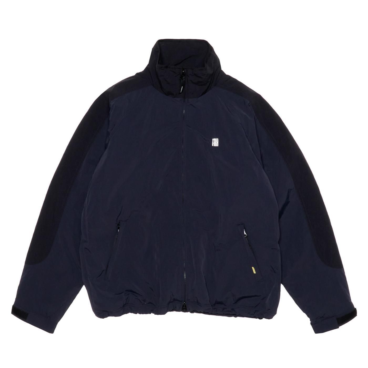 FARAH * FR0502-M1018 Padded Nylon Switching Zip Up Jacket * Black/DarkNavy