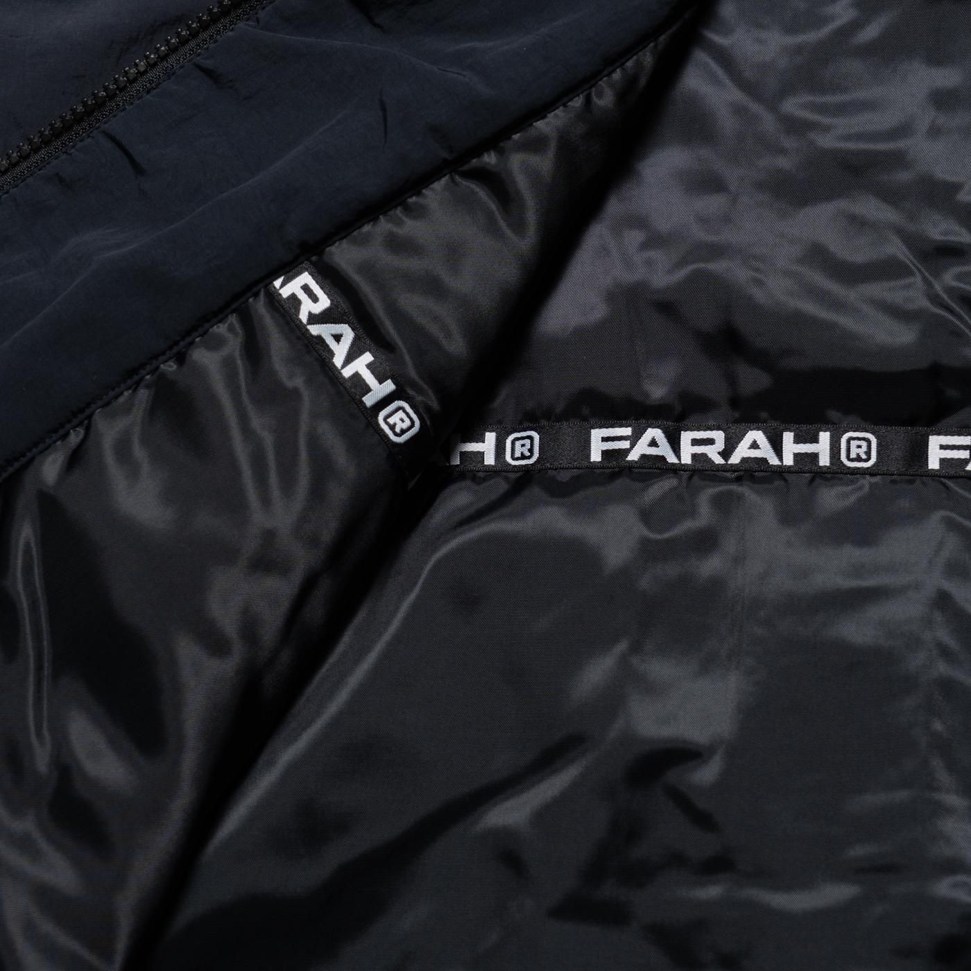 FARAH * FR0502-M1018 Padded Nylon Switching Zip Up Jacket * Black/DarkNavy