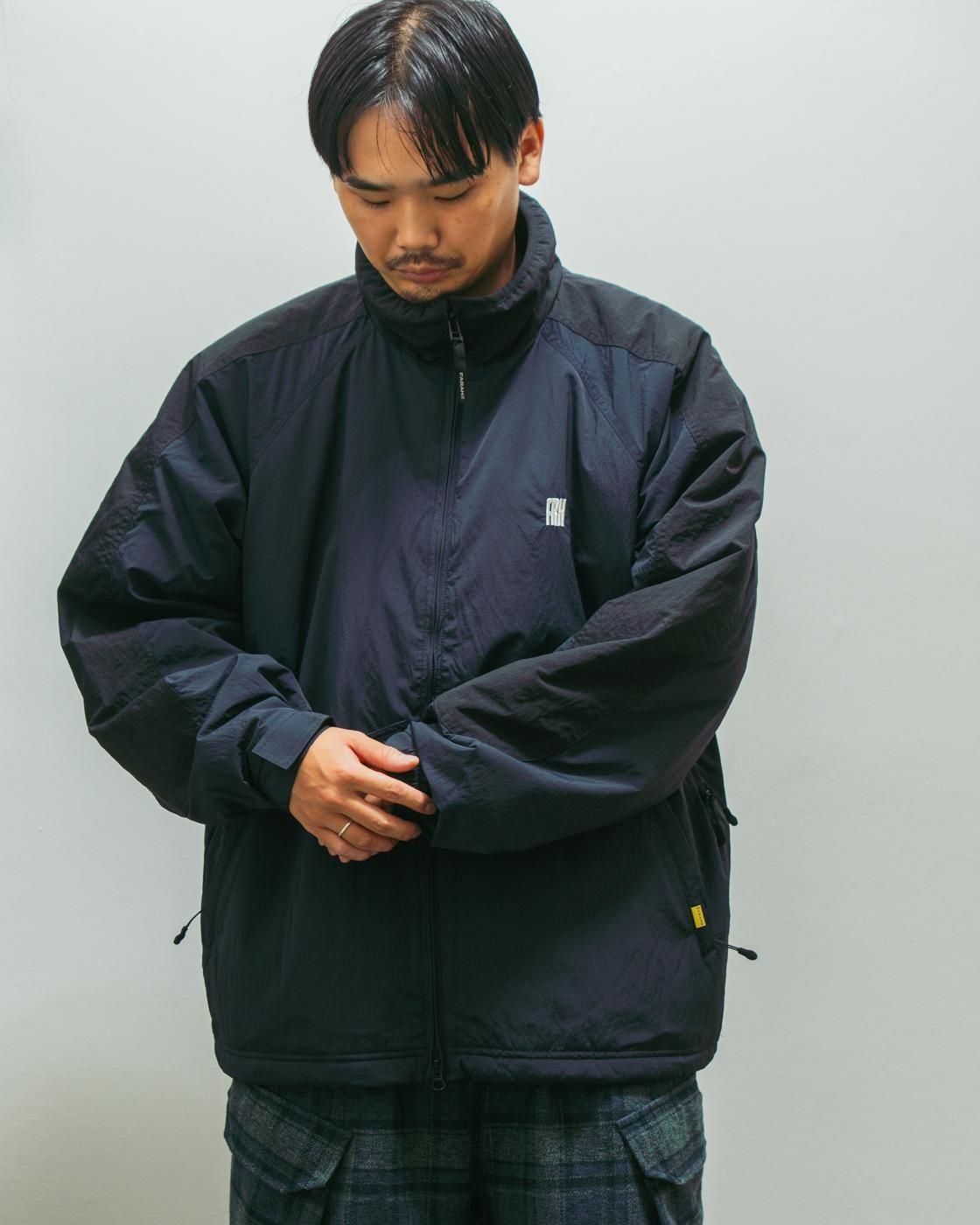 FARAH * FR0502-M1018 Padded Nylon Switching Zip Up Jacket * Black/DarkNavy