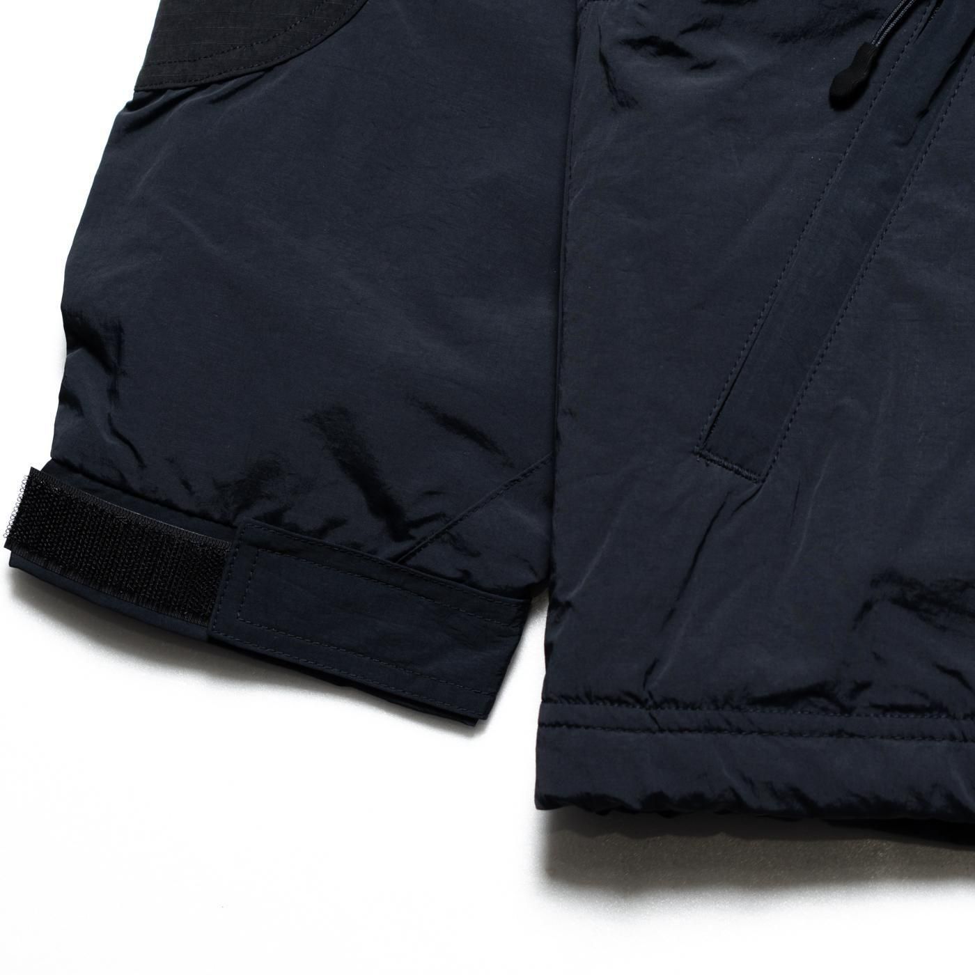 FARAH * FR0502-M1018 Padded Nylon Switching Zip Up Jacket * Black/DarkNavy