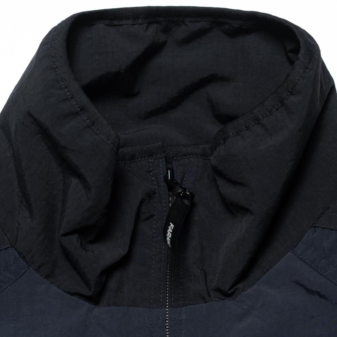 FARAH * FR0502-M1018 Padded Nylon Switching Zip Up Jacket * Black/DarkNavy