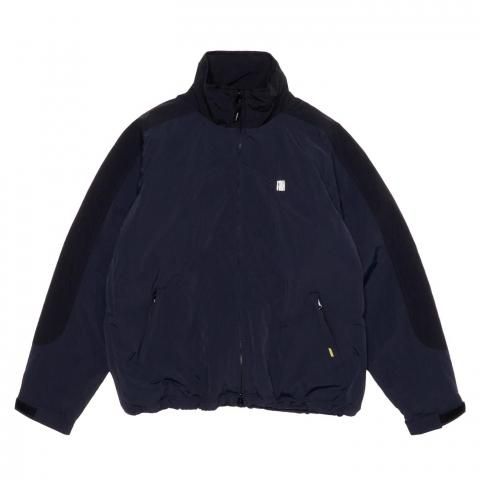FARAH * FR0502-M1018 Padded Nylon Switching Zip Up Jacket * Black/DarkNavy